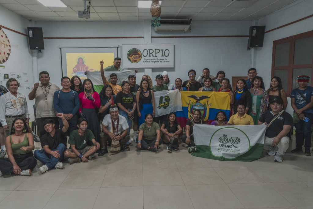 Flotilla Yaku Mama en  la sede de ORPIO-  Iquitos, Perú.
Foto: Daniela Beltrán